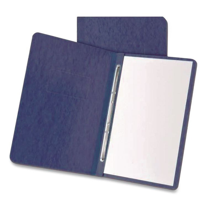 Heavyweight PressGuard and Pressboard Report Cover w/Reinforced Side Hinge, 2-Prong Fastener, 3" Cap., 8.5 x 11, Dark Blue