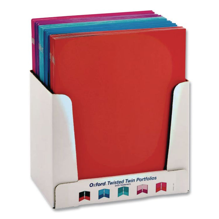 Twisted Twin Pocket Folder, Accommodates (100) 11 x 8.5 Sheets, Assorted Colors, 10/Pack