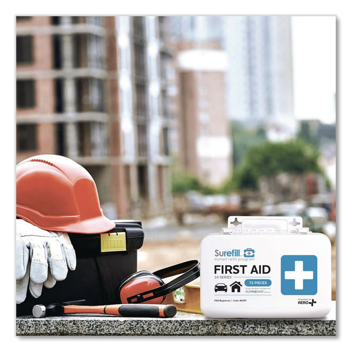 10 Series First Aid Kit, 72 Pieces, Metal Case