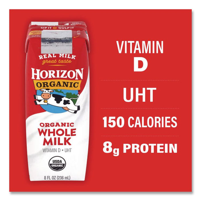 Shelf-Stable Whole Milk Boxes, 8 oz Box, 18/Carton