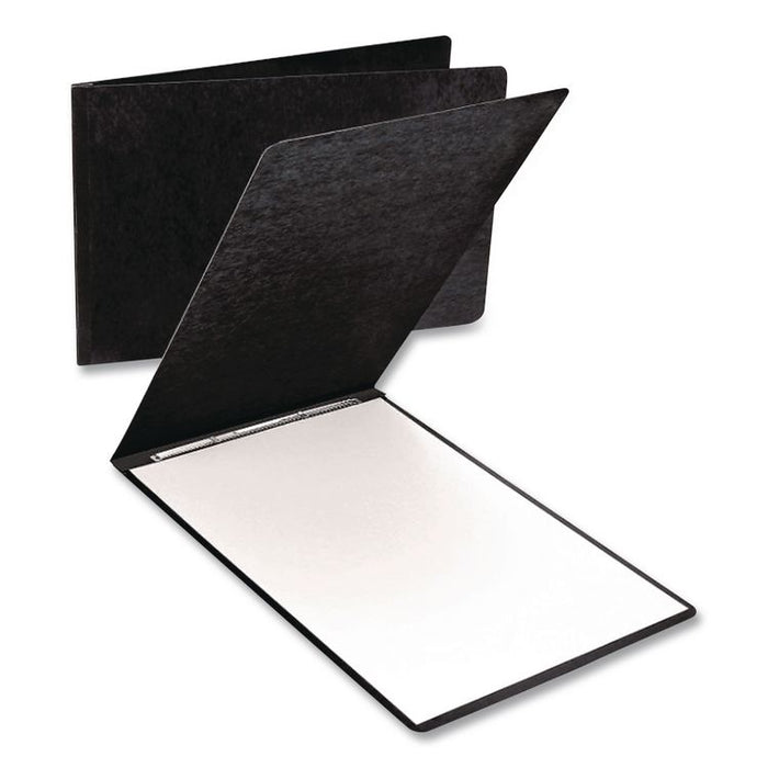 PressGuard Report Cover with Reinforced Top Hinge, Two-Prong Metal Fastener, 2" Capacity, 8.5 x 11, Black/Black