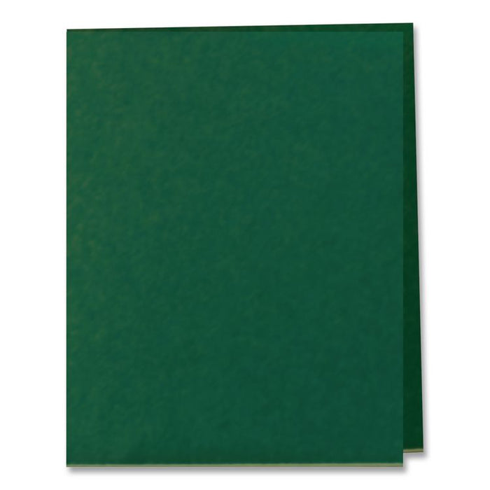 Twin-Pocket Folder, Accommodates (100) 11 x 8.5 Sheets, Green, 25/Box