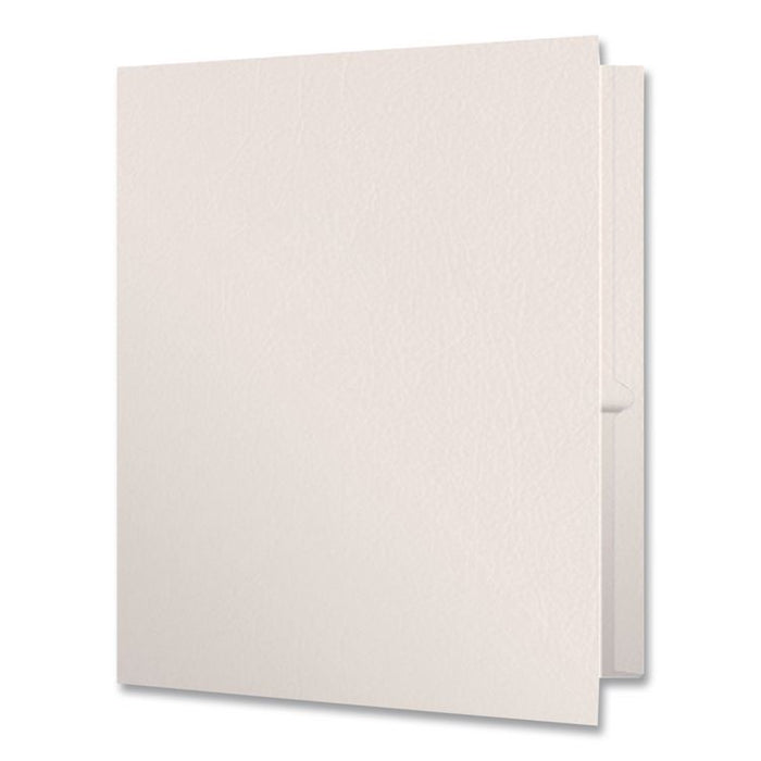 Twin-Pocket Folder, Accommodates (100) 11 x 8.5 Sheets, White, 25/Box