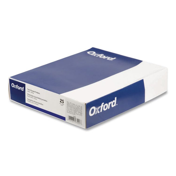 Twin-Pocket Folder, Accommodates (100) 11 x 8.5 Sheets, Dark Blue, 25/Box