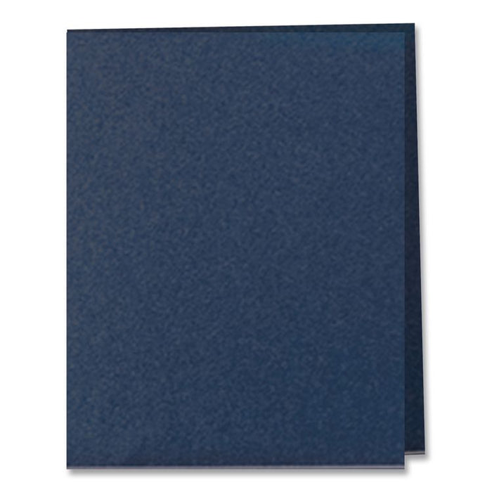Twin-Pocket Folder, Accommodates (100) 11 x 8.5 Sheets, Dark Blue, 25/Box