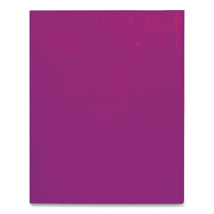 Twin-Pocket Folder with Prong Fasteners, Accommodates (135) 11 x 8.5 Sheets, Burgundy, 25/Box
