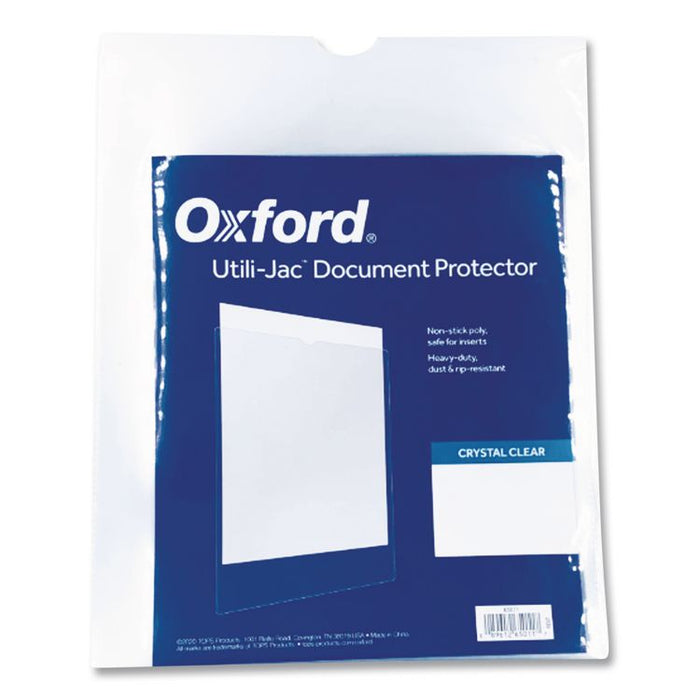 Utili-Jac Heavy-Duty Clear Plastic Envelope, Letter Size, 8.5 x 11, Clear, 50/Box