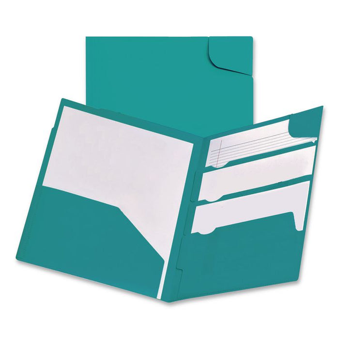 Divide It Up Four-Pocket Poly Folder, Accommodates (110) 11 x 8.5 Sheets, Randomly Assorted Colors