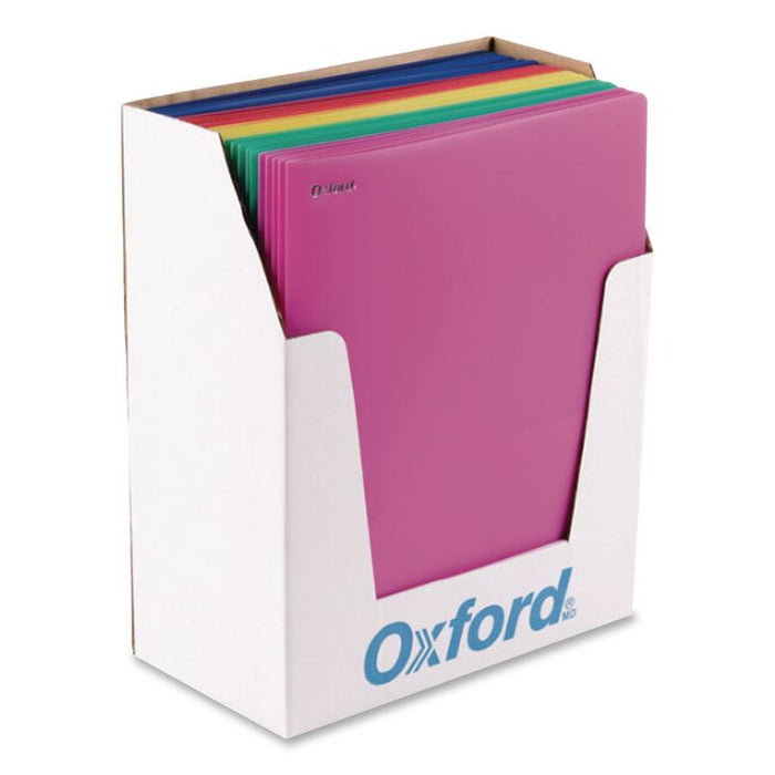 Fashion Poly Twin-Pocket Folder, Accommodates 11 x 8.5 Sheets, Assorted Colors, 25/Box