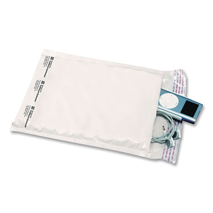Jiffy TuffGard Extreme Self-Seal Mailer, #2, Barrier Bubble Air Cell Cushion, Self-Adhesive Closure, 8.5 x 12, White, 50/CT