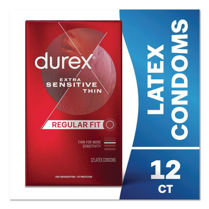 Extra Sensitive Condoms, Natural, 12/Box, 18 Boxes/Carton