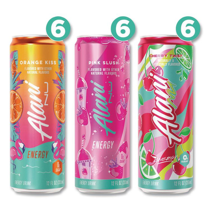 Energy Sweet Splash Variety Pack, Assorted Flavors, 12 oz Can, 18/Carton