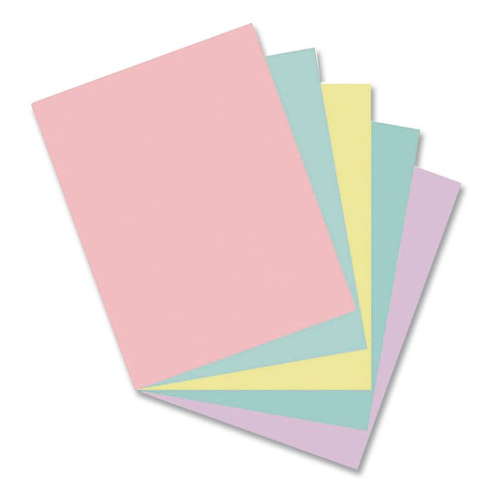 Array Card Stock, 65 lb Cover Weight, 8.5 x 11, Assorted Pastel Colors, 100/Pack