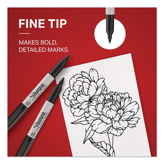 Permanent Marker Value Pack, Fine Bullet Tip, Black, 36/Pack