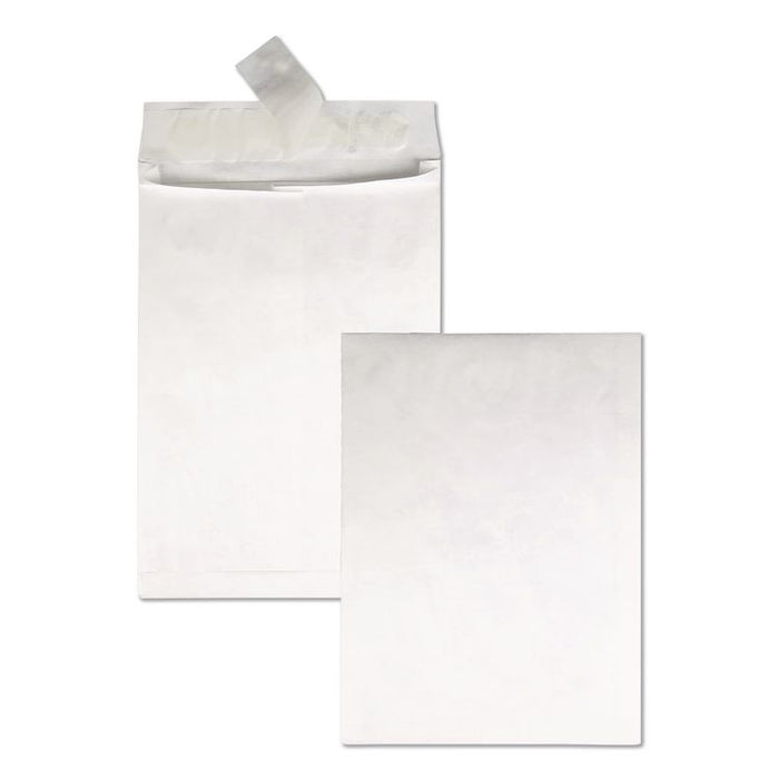 14 lb Tyvek Open End Expansion Mailer Value Pack, #15 1/2, Flip-Stik Flap, Redi-Strip Closure, 12 x 16, White, 100/Carton