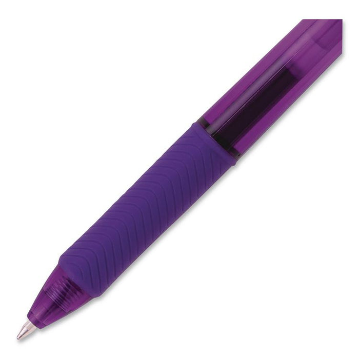 EnerGel-X Gel Pen, Retractable, Medium 0.7 mm, Violet Ink, Translucent Violet/Violet Barrel