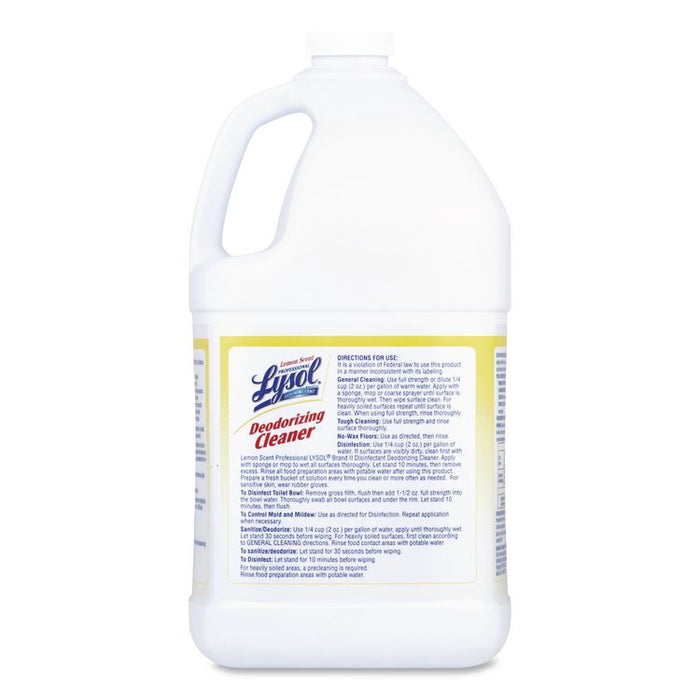 Disinfectant Deodorizing Cleaner Concentrate, Lemon Scent, 1 gal Bottle
