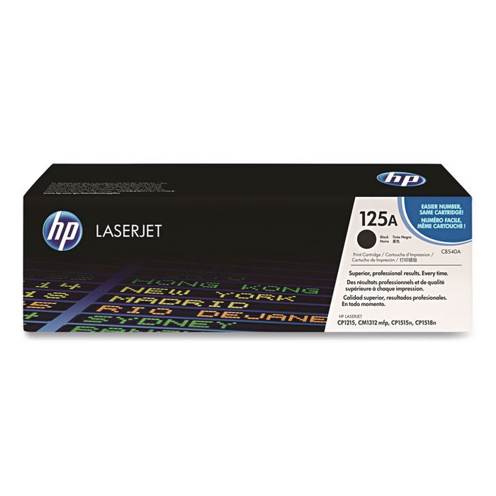 HP 125A, (CB540A) Black Original LaserJet Toner Cartridge