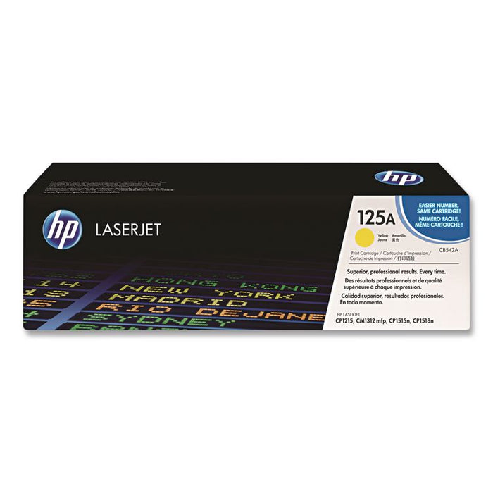 HP 125A, (CB542A) Yellow Original LaserJet Toner Cartridge