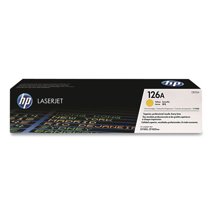 HP 126A, (CE312A) Yellow Original LaserJet Toner Cartridge