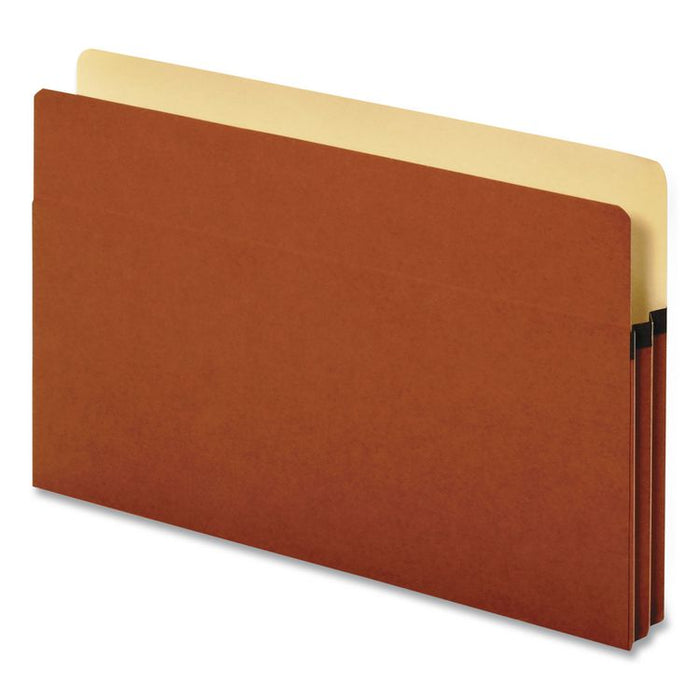 Smart Shield File Pocket, 3.5" Expansion, Letter Size, Red Fiber, 10/Box