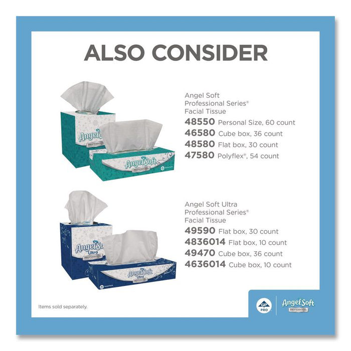 Angel Soft ps Premium Facial Tissues in Flat Box, 2-Ply, White, 100 Sheets/Box, 30 Boxes/Carton