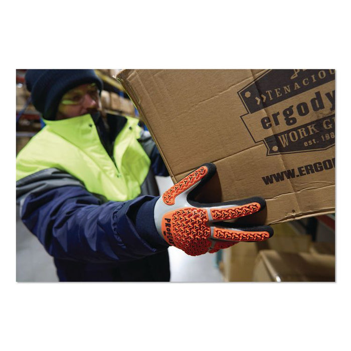 ProFlex 7521 Thermal Coated Impact-Resistant Gloves: EN 388: 2131X, 12" Long, XX-Large (11), Gray, Pair