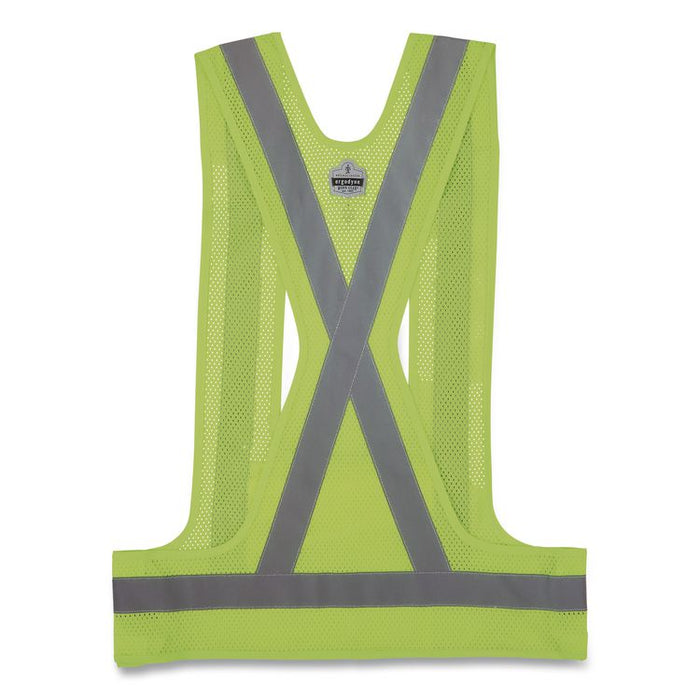 GloWear 8142BA Breakaway Type O Class 1 Hi-Vis Safety Vest, Polyester, Small/Medium, Lime