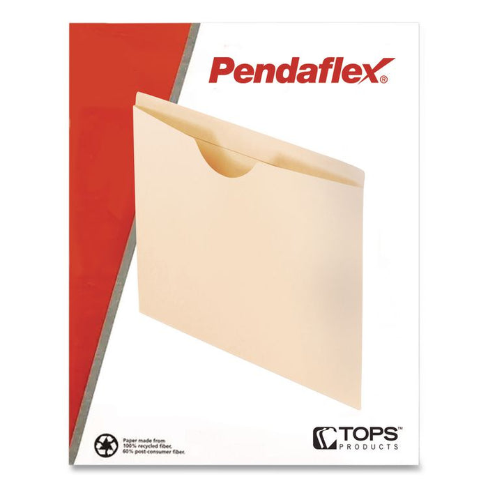 Manila Reinforced File Jackets, 2-Ply Straight Tab, Letter Size, Manila, 100/Box
