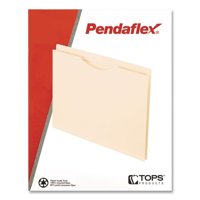 Manila Reinforced File Jackets, 2-Ply Straight Tab, Letter Size, Manila, 50/Box