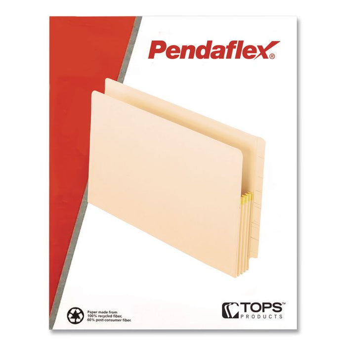 Manila Drop Front Shelf File Pockets with Rip-Proof-Tape Gusset Top, 3.5" Expansion, Legal Size, Manila, 25/Box