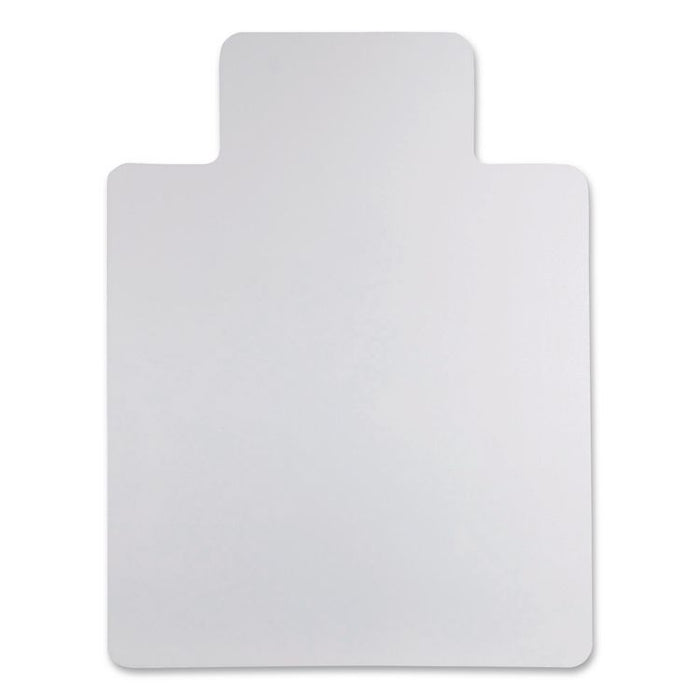 Non-Studded Chair Mat for Hard Floors, Rectangular with Lip, Straight Edges, 36" x 48", Clear