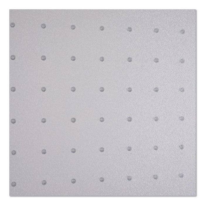 Studded Chair Mat for Flat Pile Carpeted Floors, Rectangular with Wide Lip, Straight Edges, 45" x 53", Clear