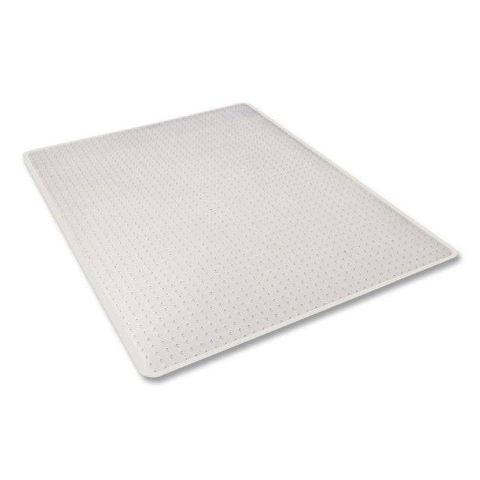Studded Chair Mat for Flat to Low Pile Carpeted Floors, Rectangular, Beveled Edges, 46" x 60", Clear