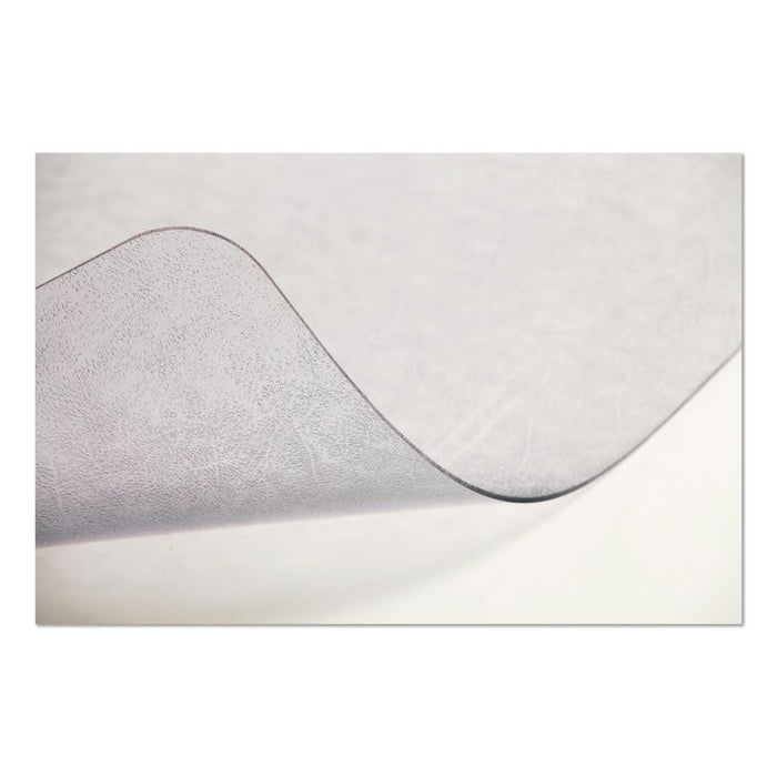 Non-Studded Chair Mat for Hard Floors, Rectangular with Wide Lip, Straight Edges, 45" x 53", Clear
