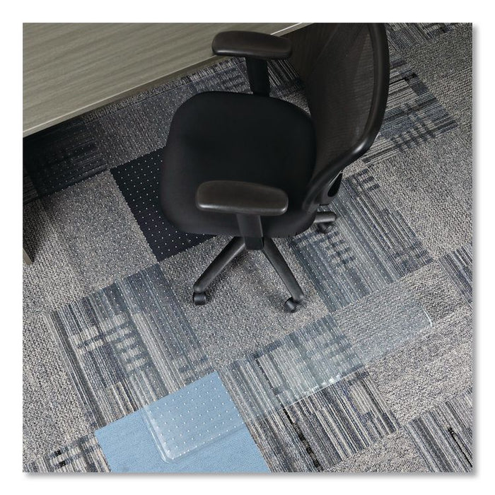 Studded Chair Mat for Flat to Low Pile Carpeted Floors, Rectangular, Beveled Edges, 46" x 60", Clear