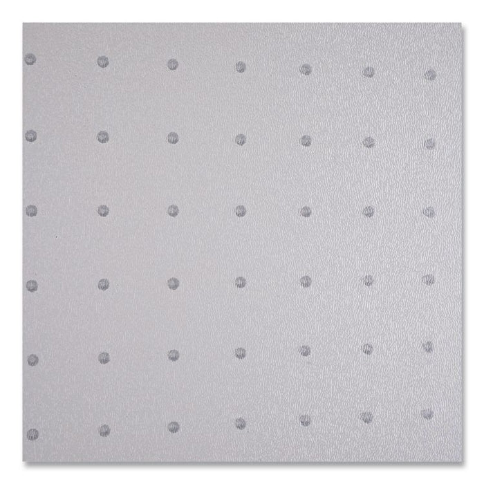 Studded Chair Mat for Flat Pile Carpeted Floors, Rectangular, Straight Edges, 46" x 60", Clear