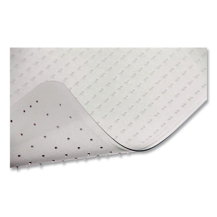 Studded Chair Mat for Flat to Low Pile Carpeted Floors, Rectangular, Beveled Edges, 46" x 60", Clear