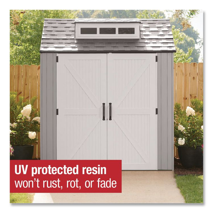 Storage Shed, 337 cu ft, 7 ft x 7 ft x 8 ft, Brown