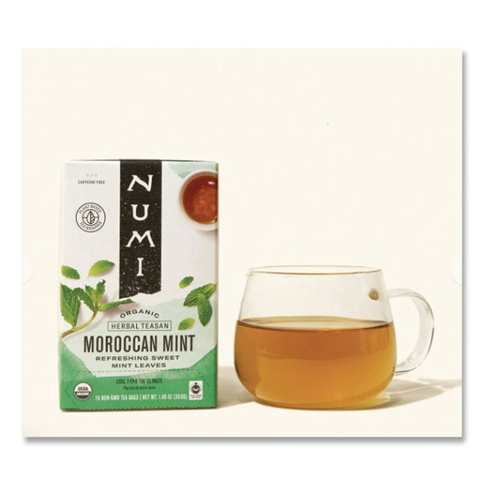 Organic Teas and Teasans, 1.4 oz Filterbag, Moroccan Mint, 18/Box