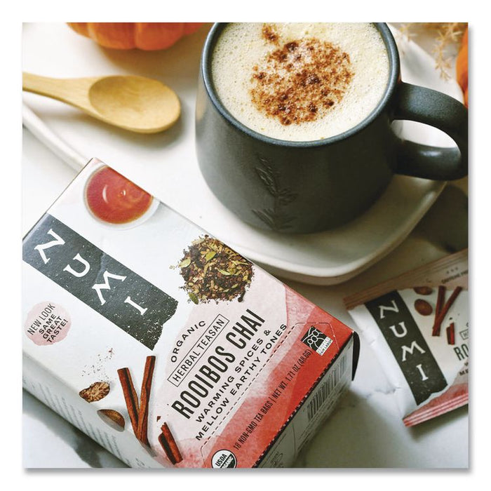 Organic Teas and Teasans, 1.71 oz Filterbag, Rooibos Chai, 18/Box