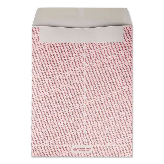 Gray/Red Paper Gummed Flap Personal and Confidential Interoffice Envelope, #97, 10 x 13, Gray/Red, 100/Box