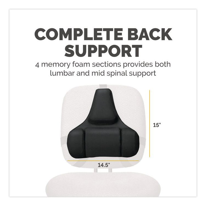 Professional Series Back Support with Microban Protection, 15 x 2 x 14.5, Black