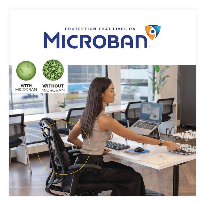 Professional Series Back Support with Microban Protection, 15 x 2 x 14.5, Black
