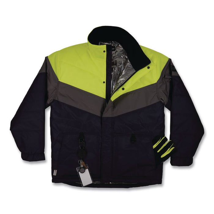 N-Ferno 6464 Insulated Freezer Jacket with AmpliFIRE Heat Reflective Lining, Small, Navy