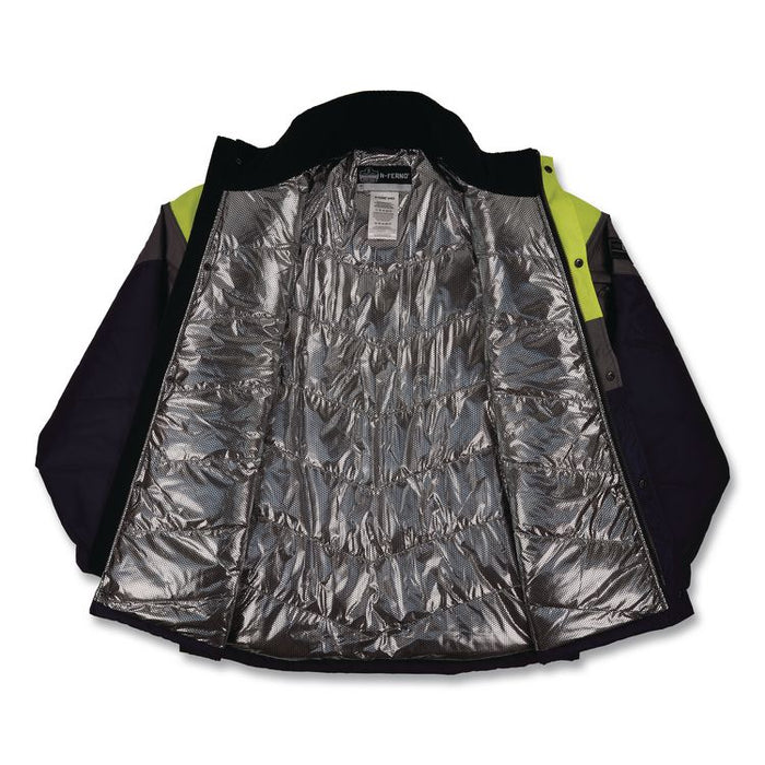 N-Ferno 6464 Insulated Freezer Jacket with AmpliFIRE Heat Reflective Lining, Medium, Navy