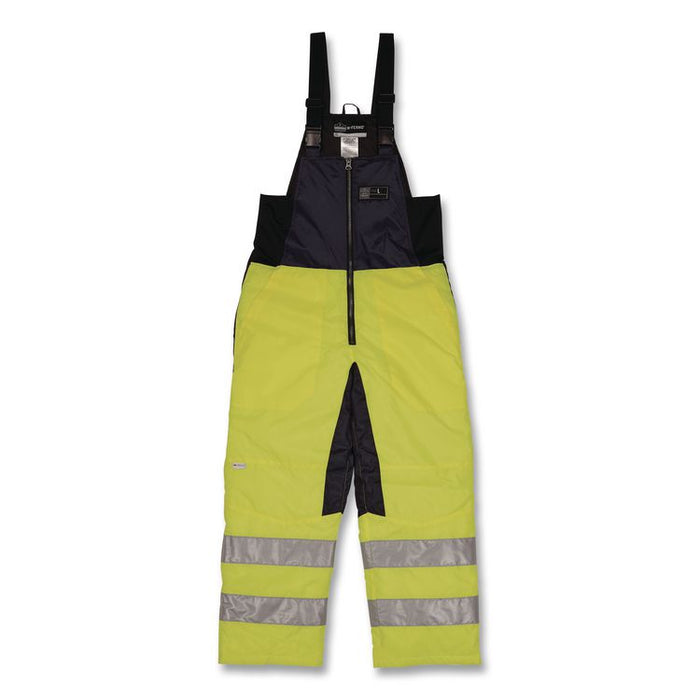 N-Ferno 6479 Hi-Vis Freezer Bib Overalls, 2X-Large, Lime