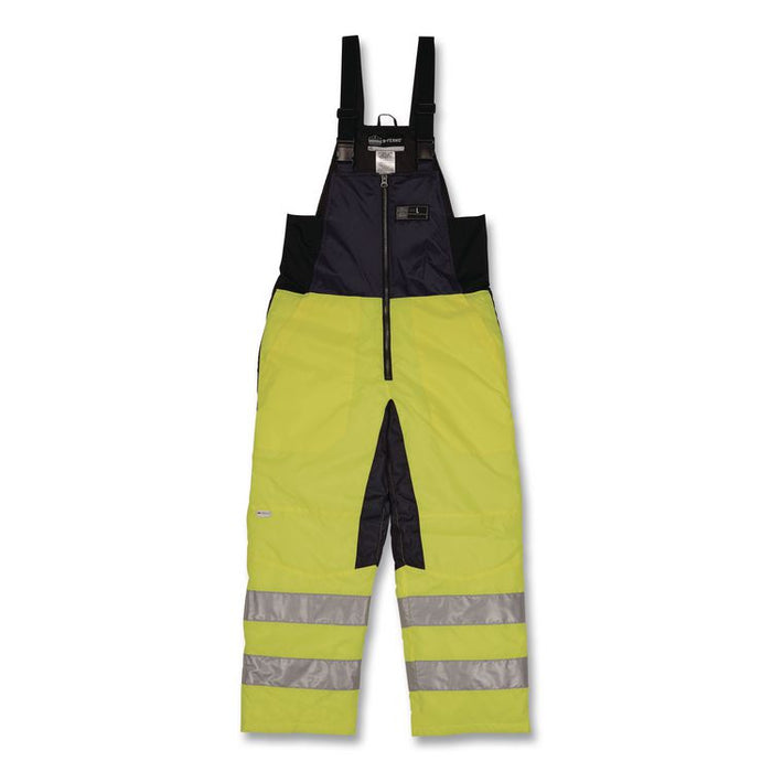 N-Ferno 6479 Hi-Vis Freezer Bib Overalls, 5X-Large, Lime