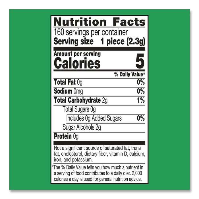 Ice Cubes Spearmint Sugar-Free Gum, Spearmint, 40 Cubes/Bottle, 4 Bottles/Carton