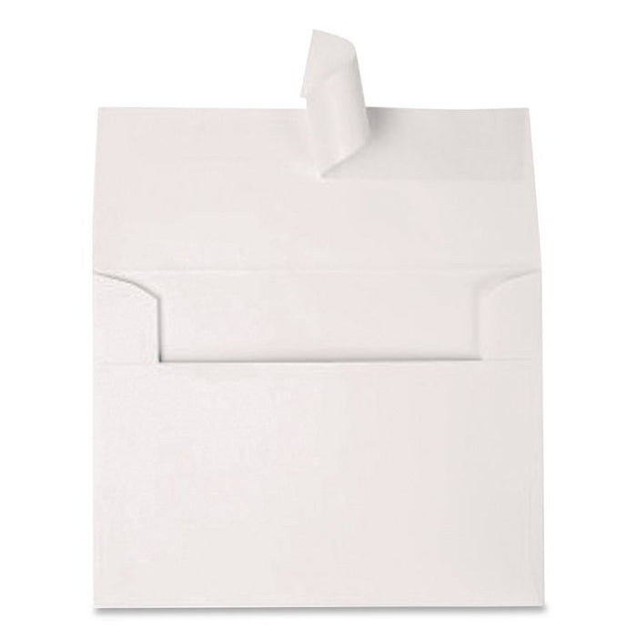 Greeting Card/Invitation Envelope, A-4, Square Flap, Redi-Strip Adhesive Closure, 4.5 x 6.25, White, 50/Box